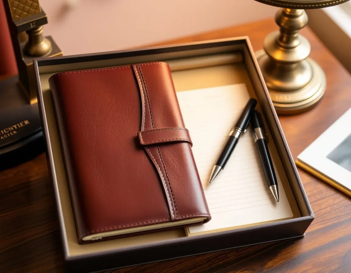 Ledergebundenes Notizbuch für Vatertag