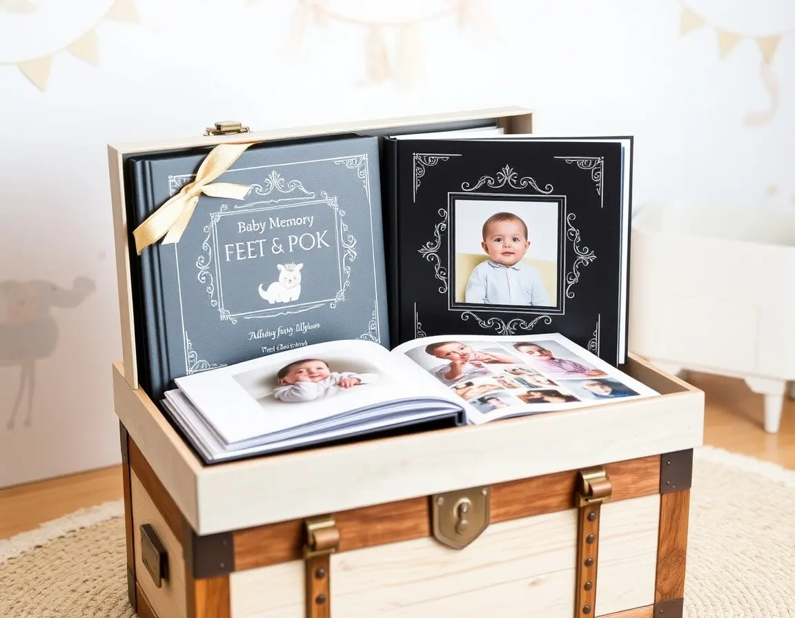 Luxus Baby Erinnerungsbuch und Fotoalbum