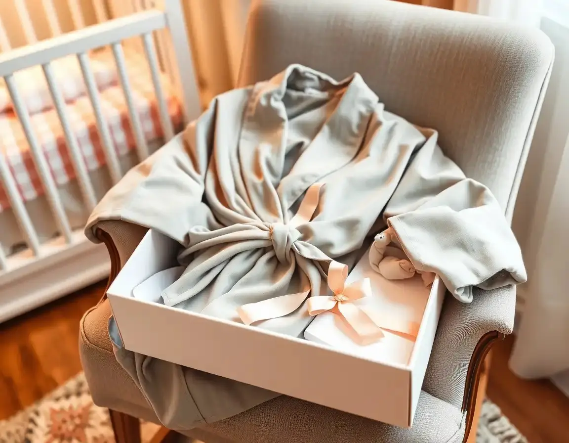 Weiches Umstands- und Stillbademantel-Set