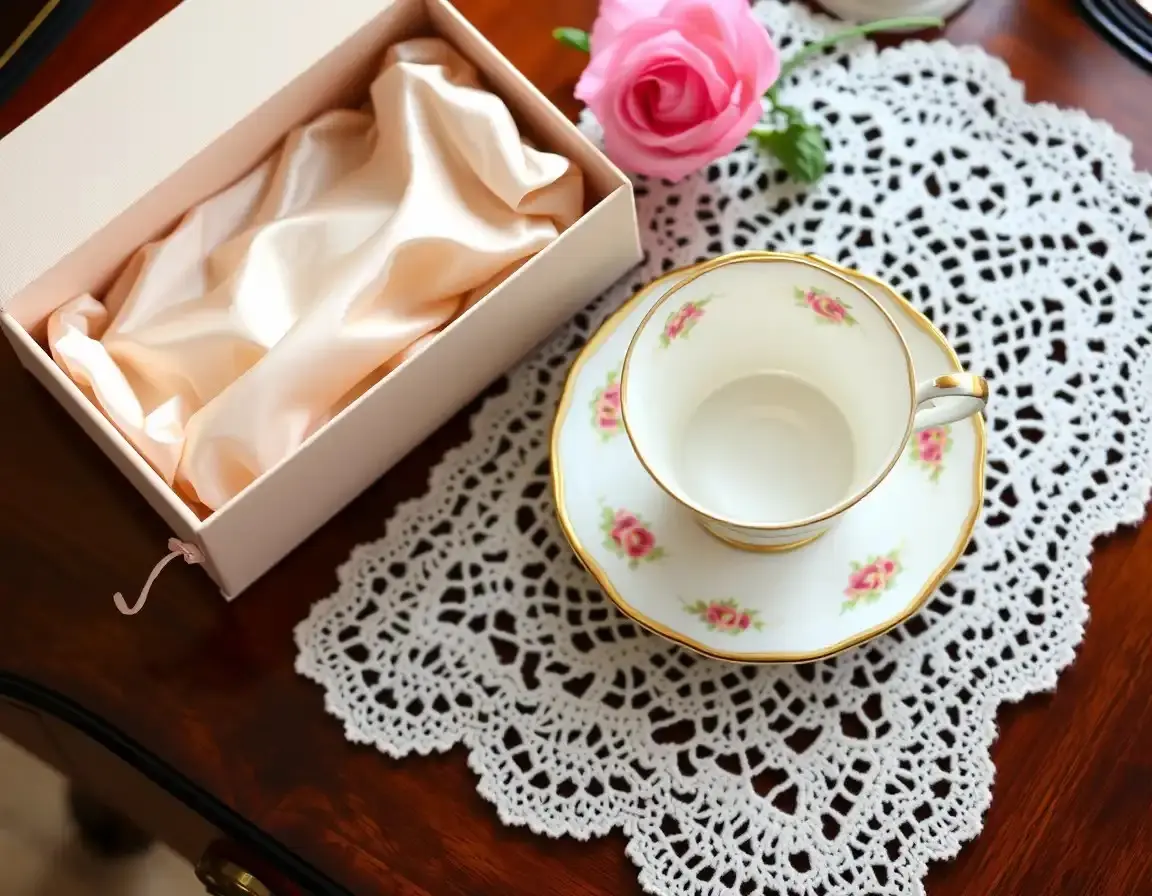 Elegantes Bone China Tee-Set als Geschenk zum 80.