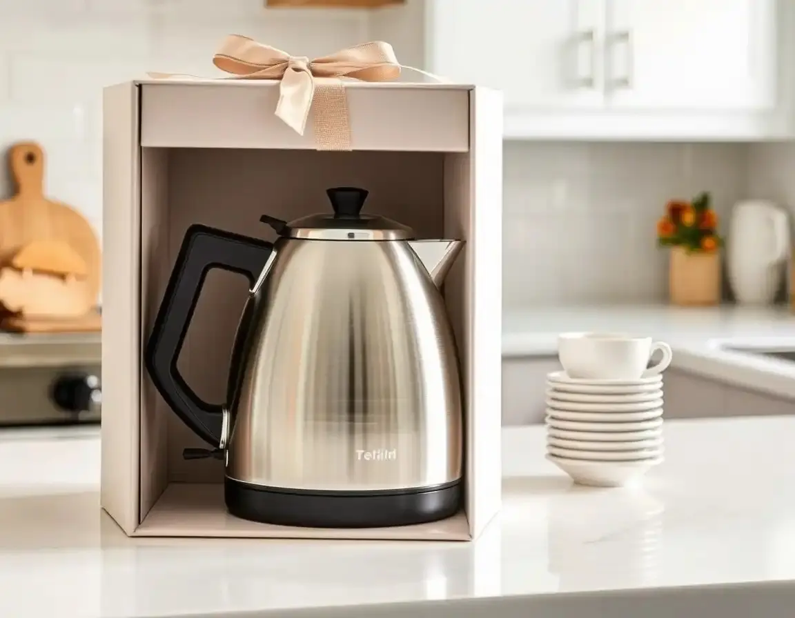 Retro Wasserkocher im Edelstahl-Design