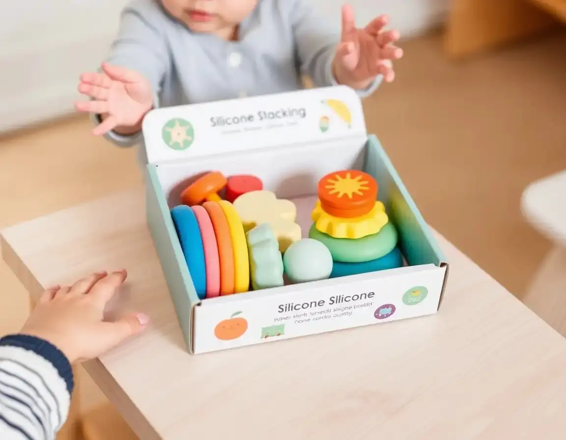 Silikon Stapelspielzeug als Geschenk 1 Jahr
