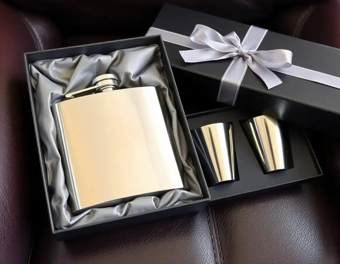 Stainless Steel Hip Flask Set