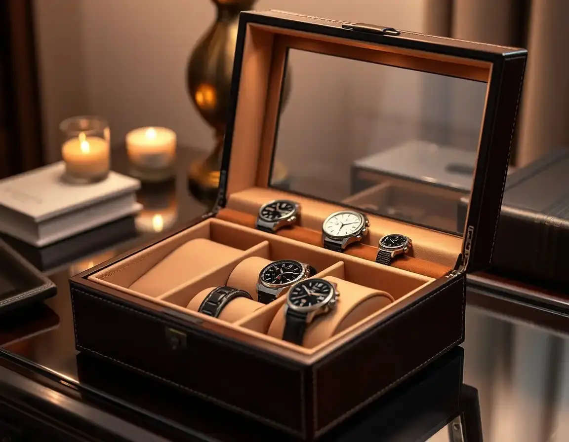 Personalized Leather Watch Box