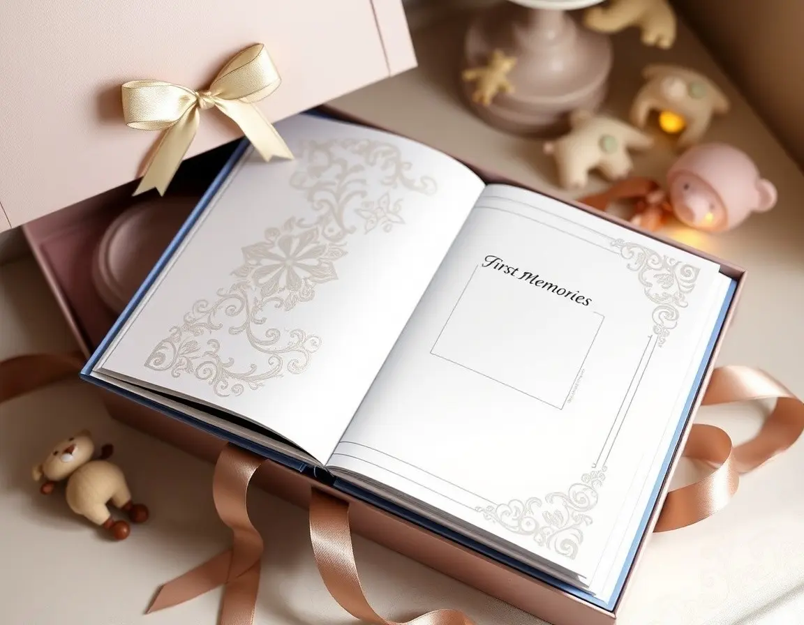 Baby Memory Book with Keepsake Box