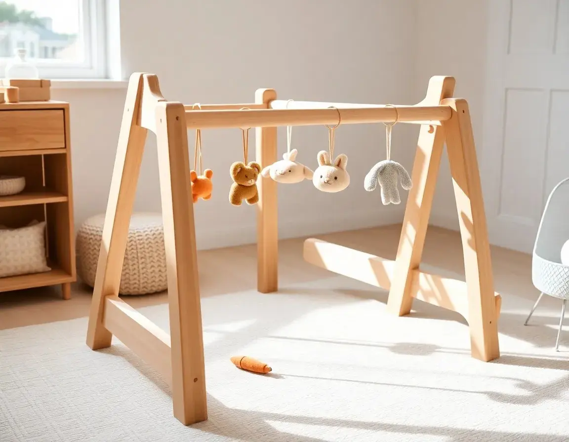 Hochwertiges Baby-Spiel-Gym aus Holz