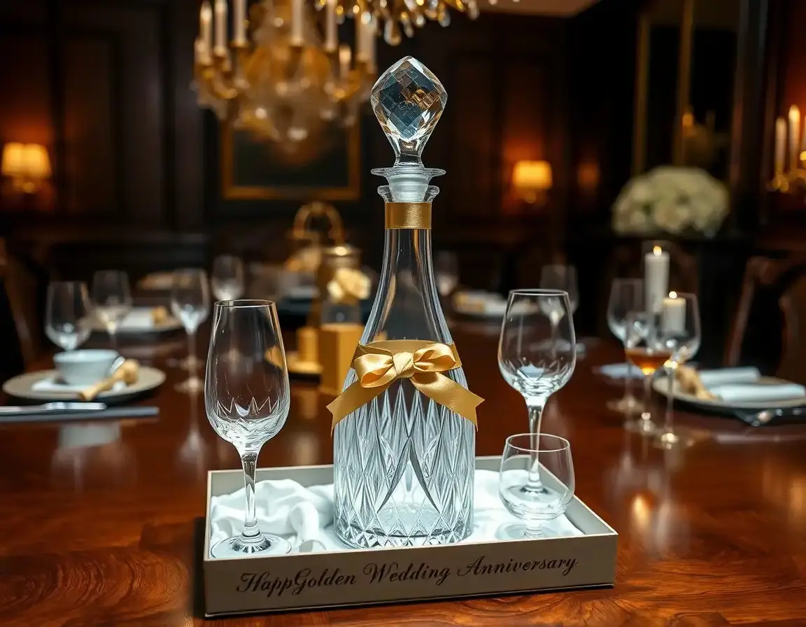 Elegant Crystal Decanter Set