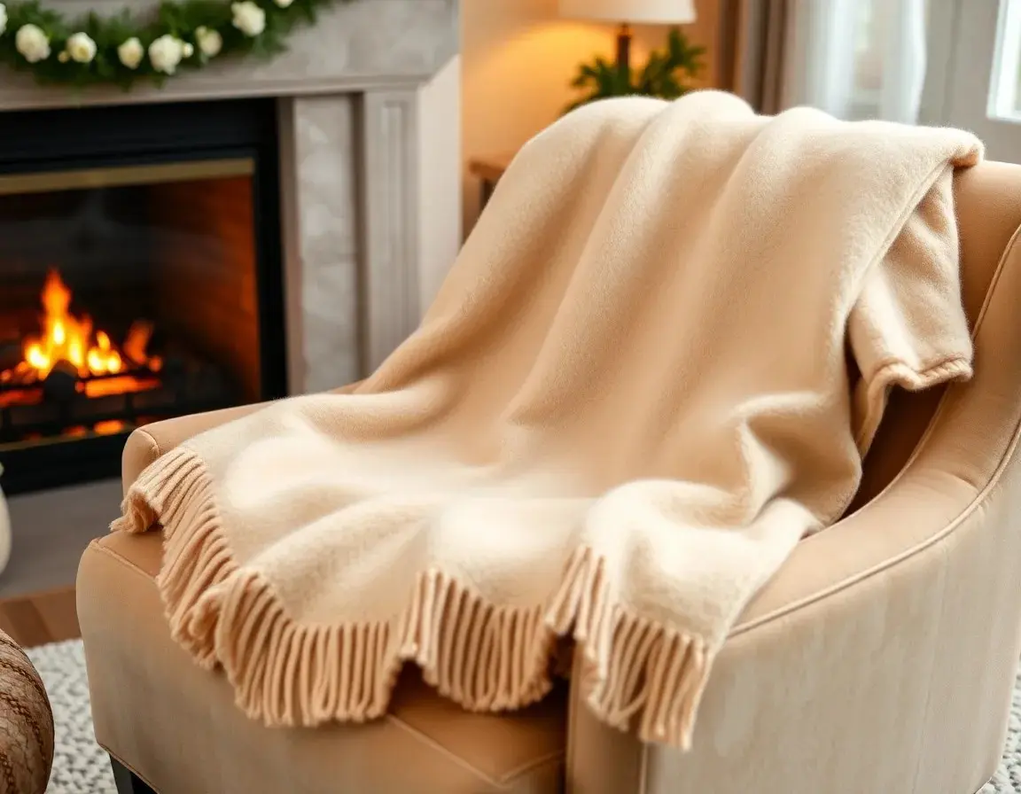 Luxury Cashmere Blend Throw Blanket