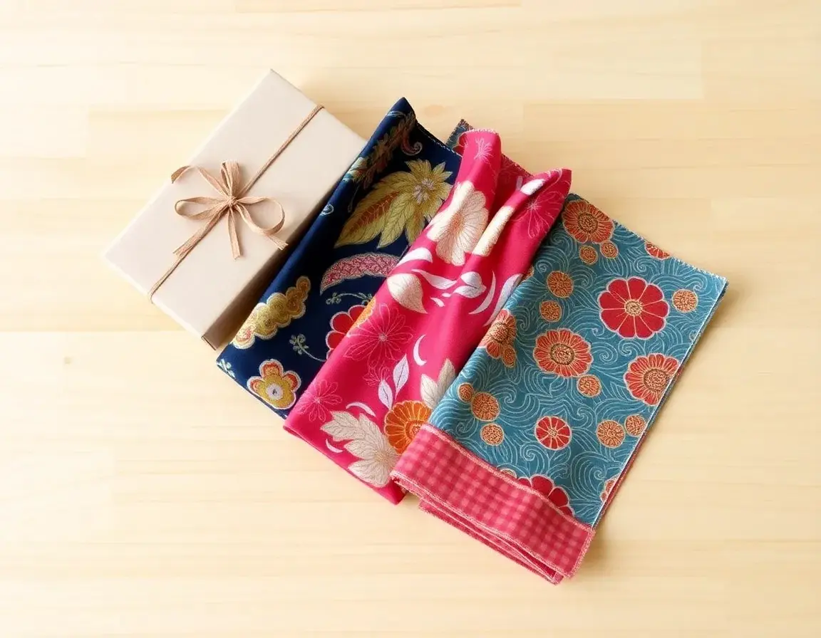 Japanisches Furoshiki-Tuch-Set