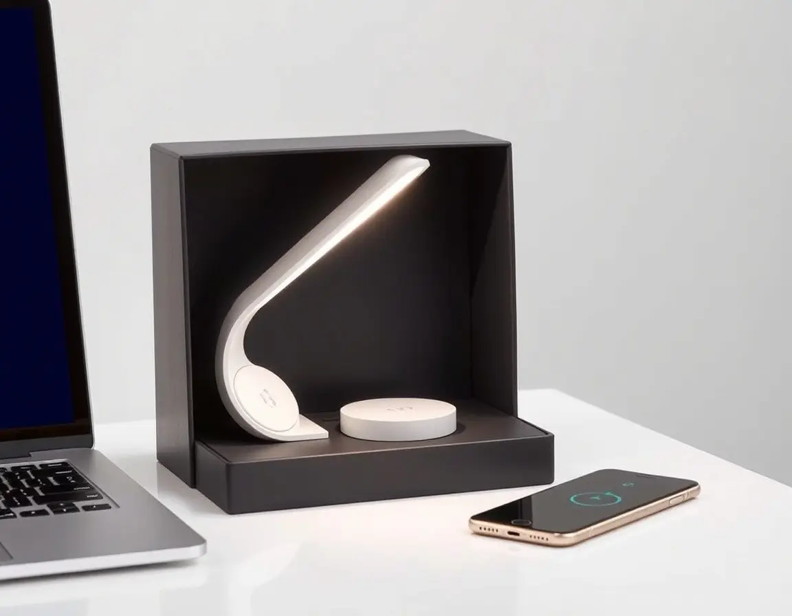 Smart Desk Lamp with Wireless Charger