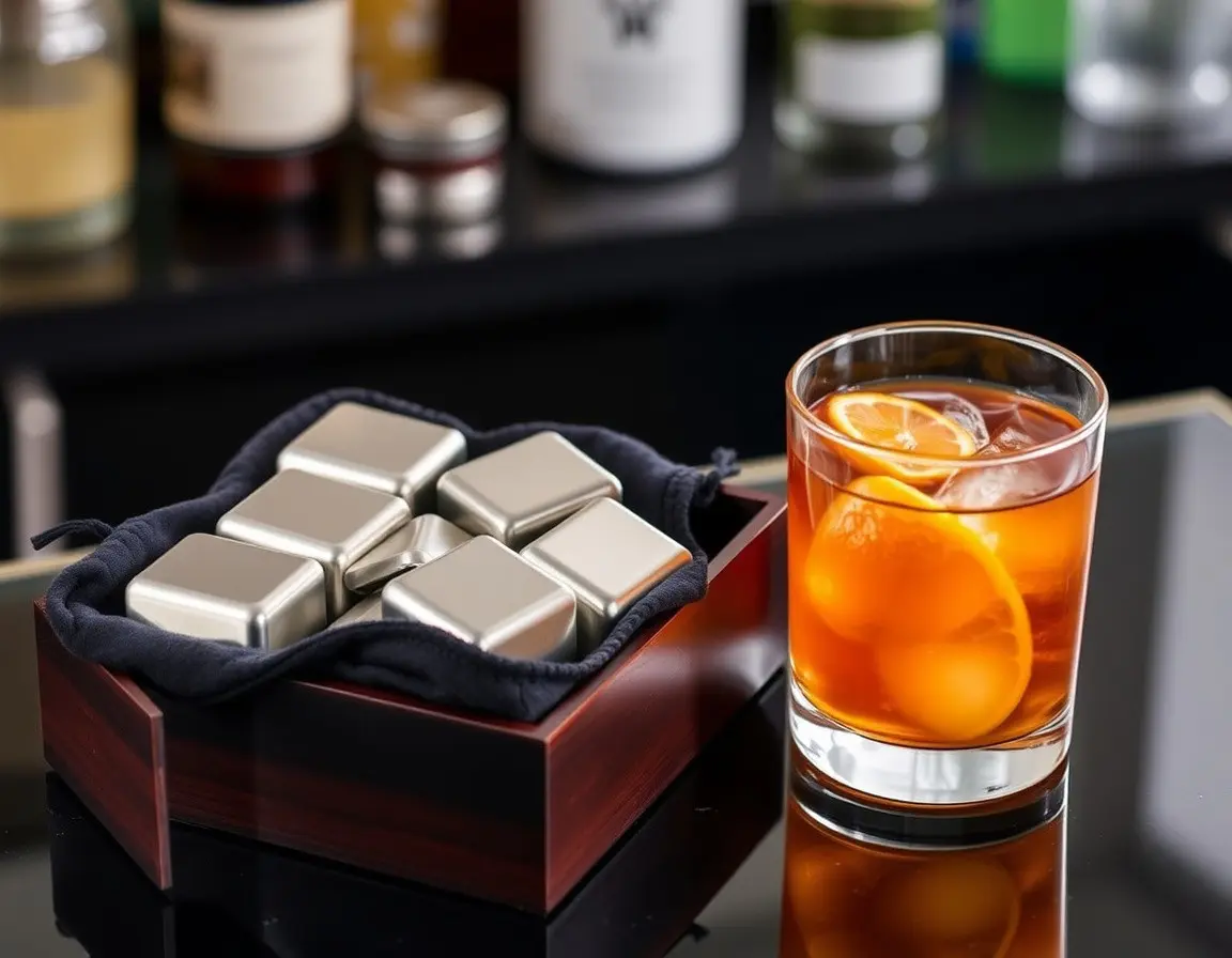 Edelstahl-Eiswürfel