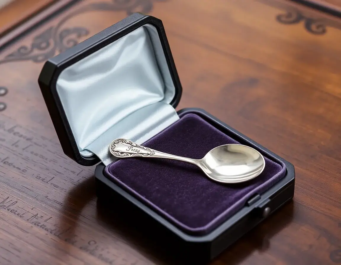 Personalisierter Silber Baby Löffel