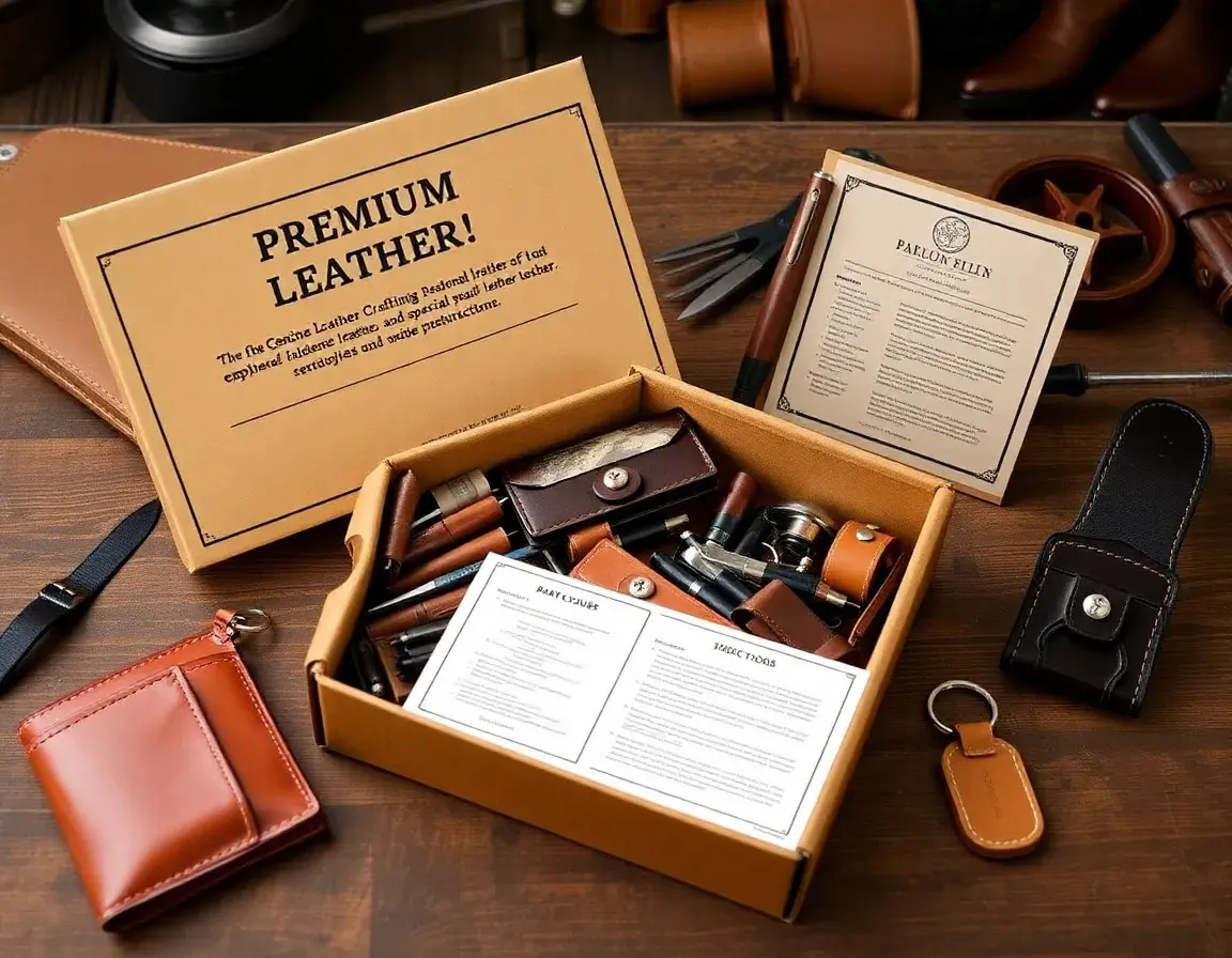 High-Quality Leather Crafting Kit für Geldbörsen oder Schlüsselanhänger