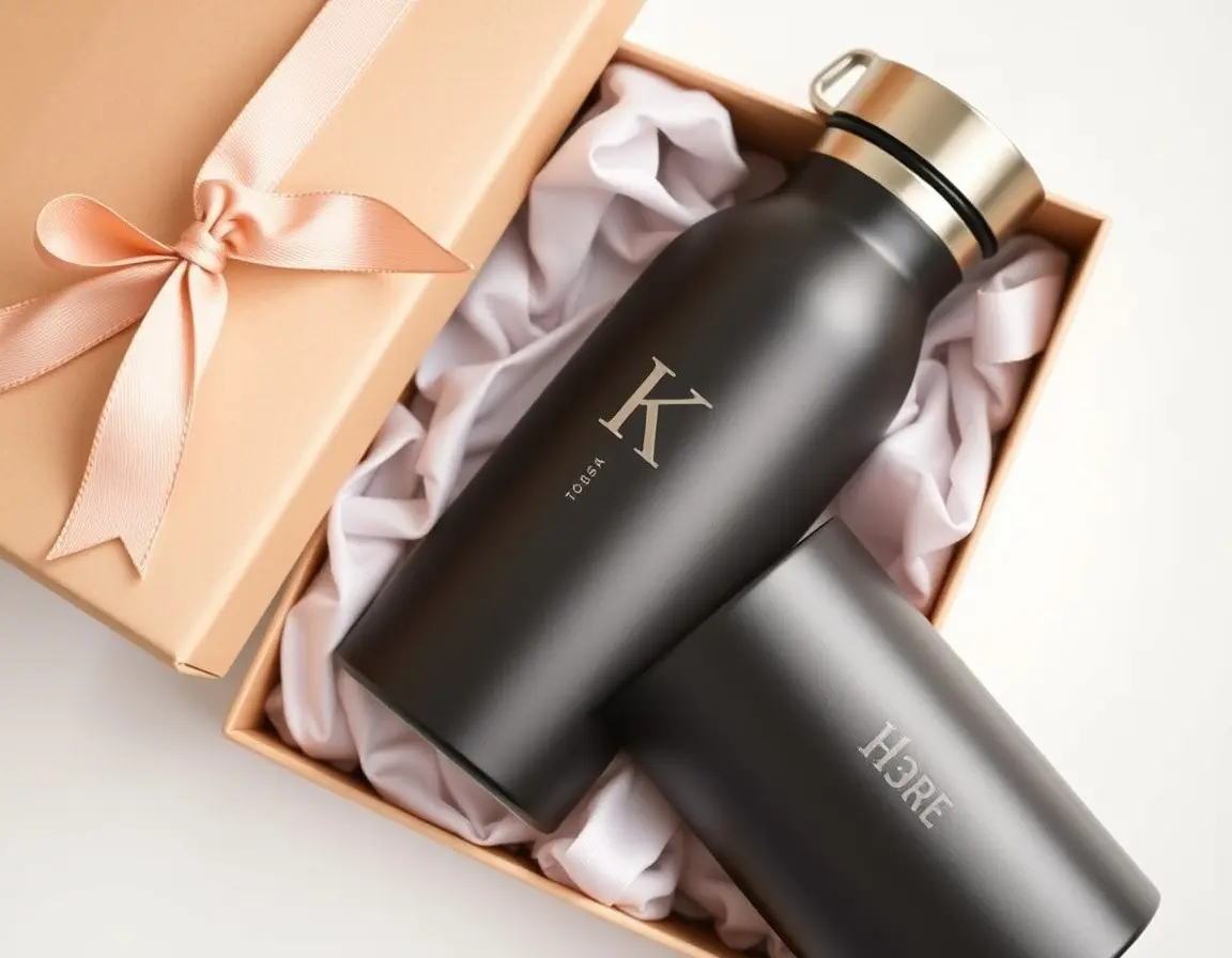 Personalisierte gravierte Edelstahl-Trinkflasche