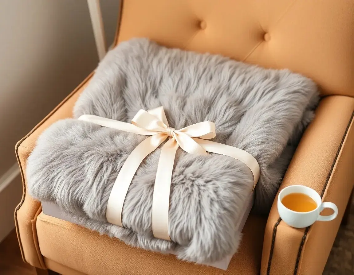 Kuschelige Kunstfell-Wohndecke