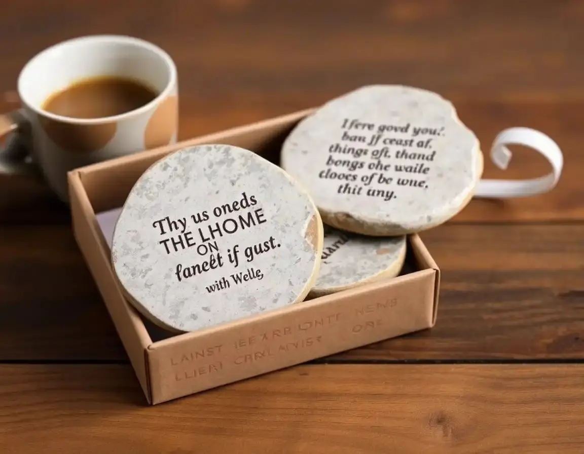 Inspirierende Untersetzer mit Bibelvers