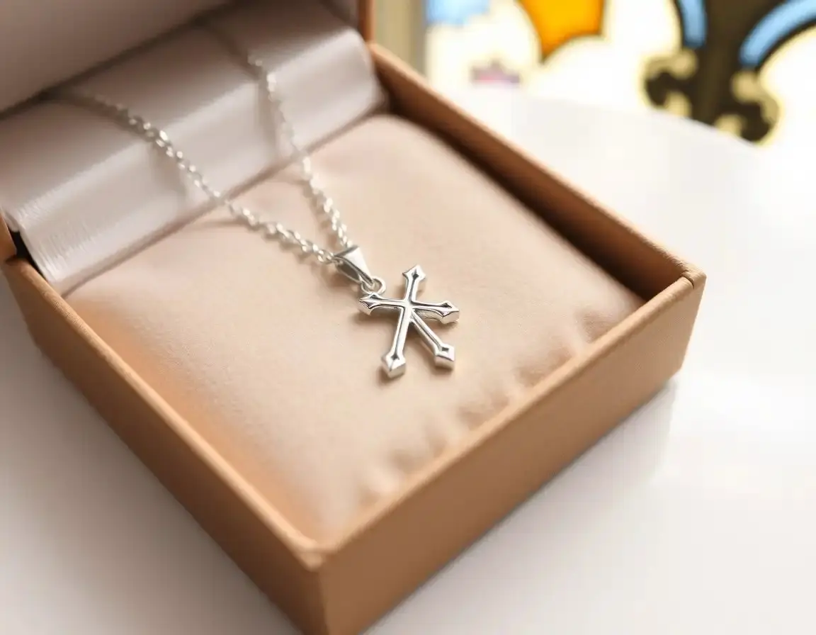 Eleganter Kreuz-Anhänger aus Sterlingsilber