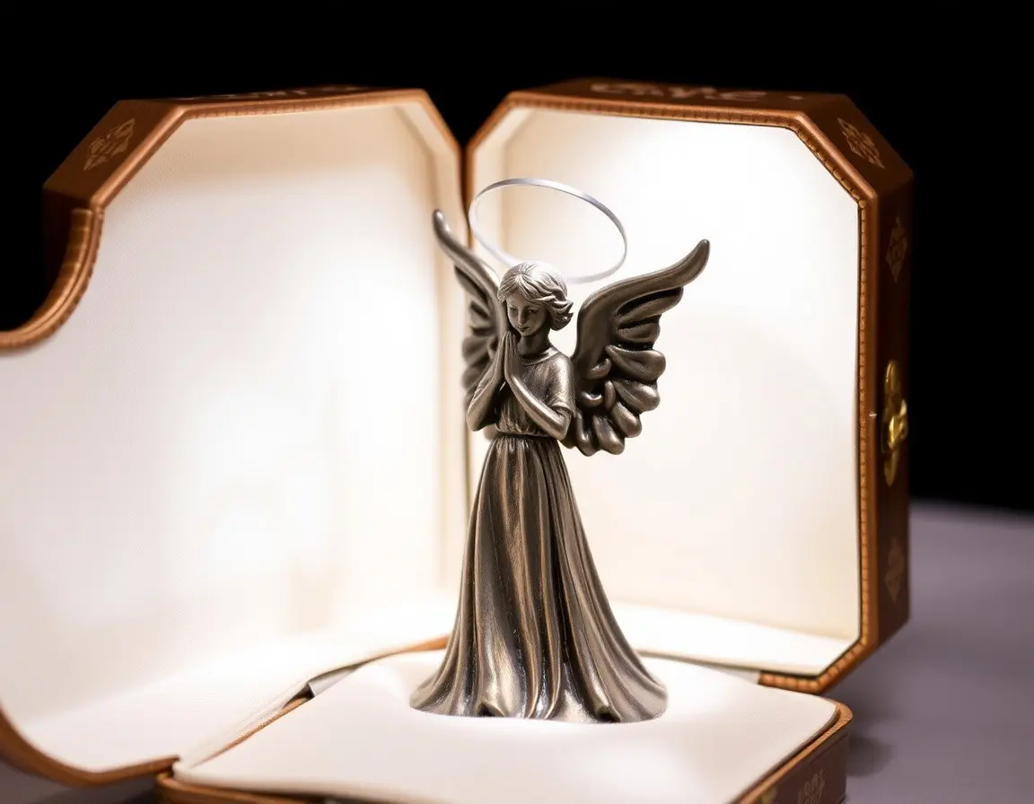 Verzierte Metall-Engelfigur