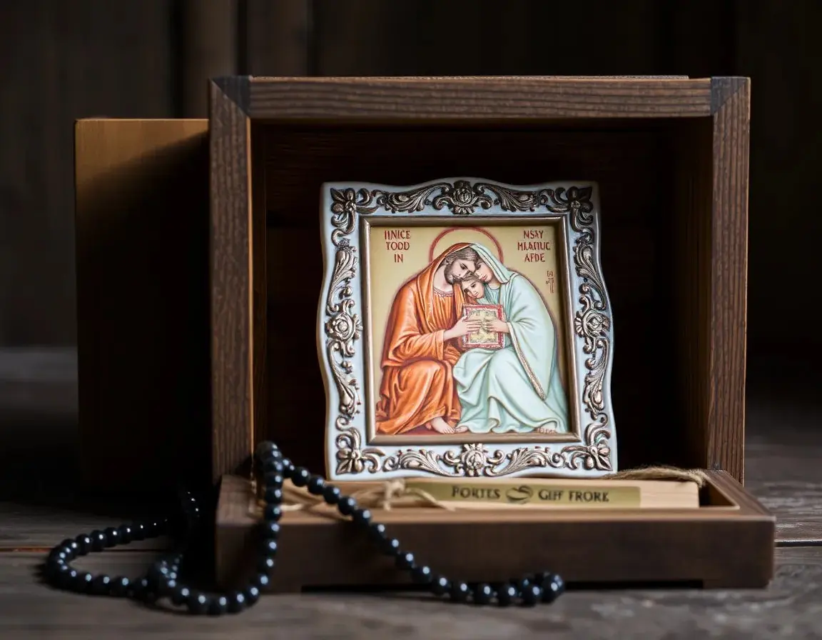 Handbemalte keramische Ikone