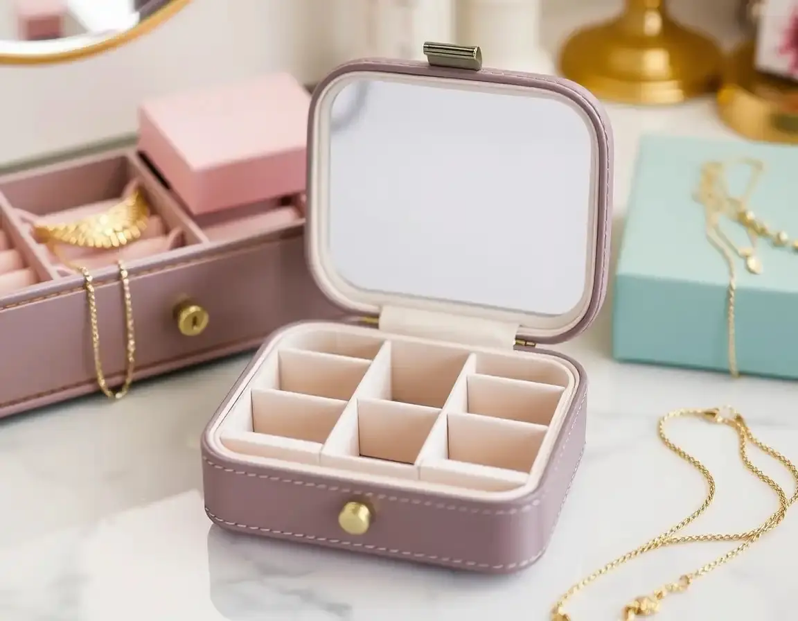 Kompakte Reise-Schmuckschatulle