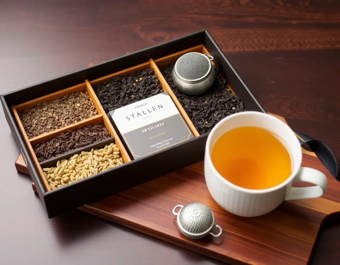 Luxuriöses Tee-Sortiment mit Infuser