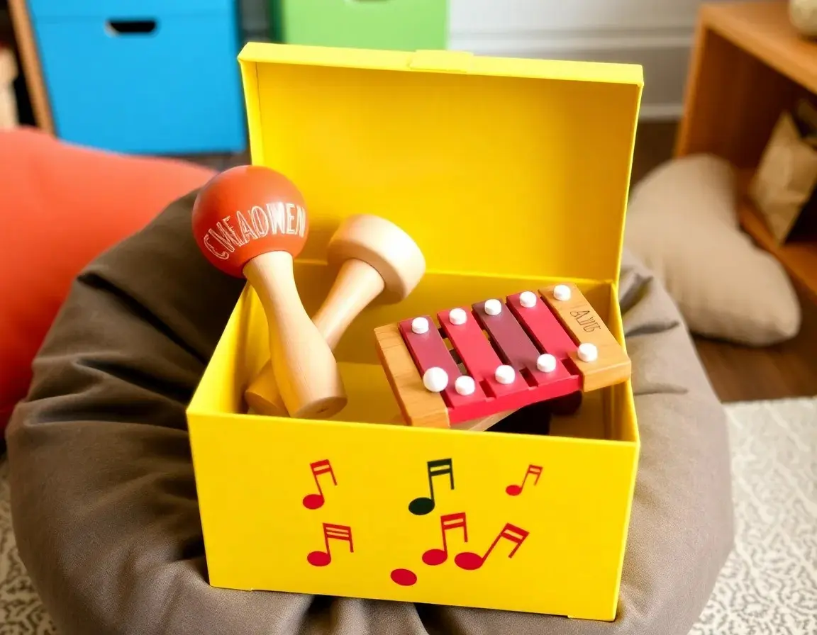 Hölzernes Musikinstrumenten-Set