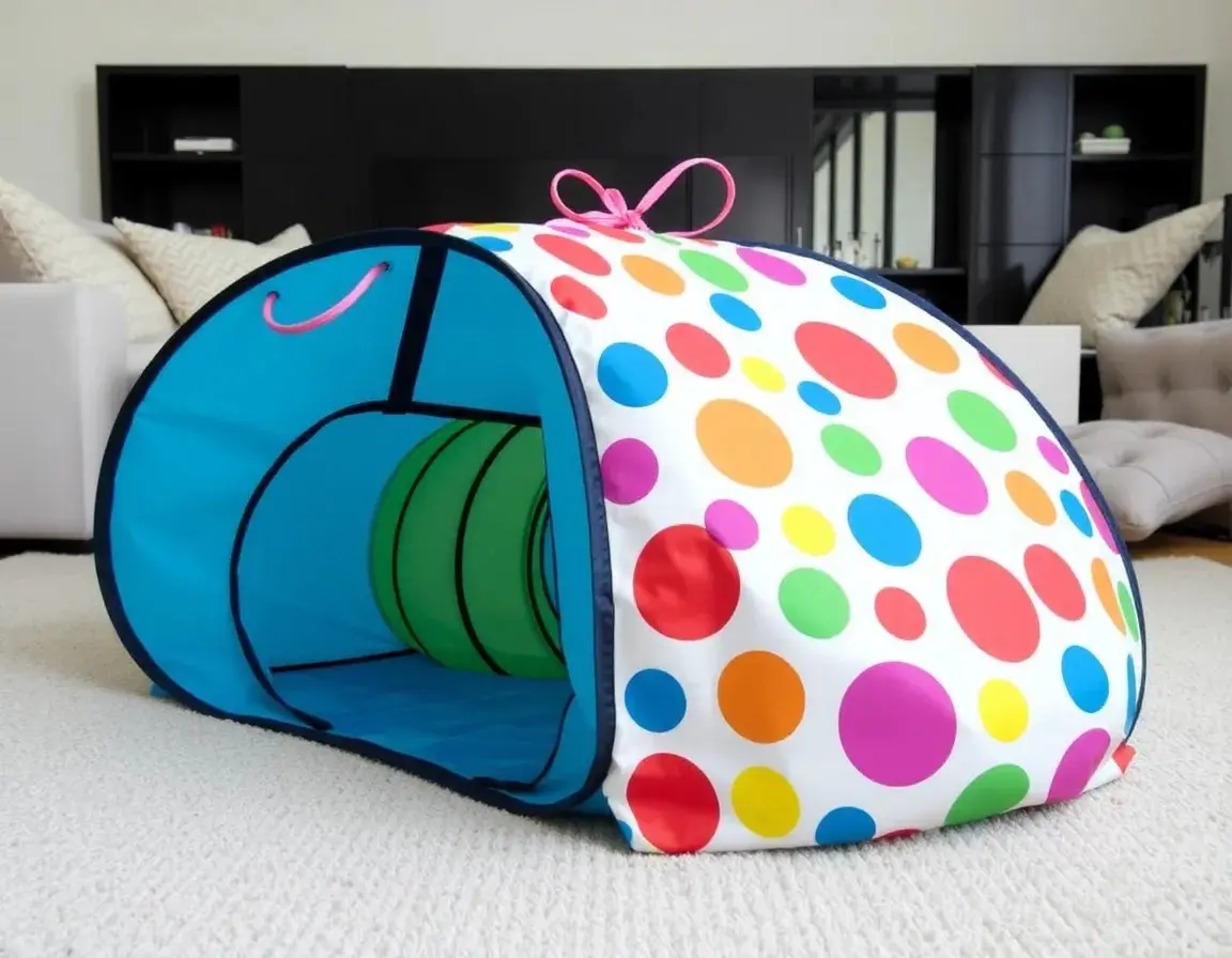 Pop-Up Krabbeltunnel und Zelt-Set