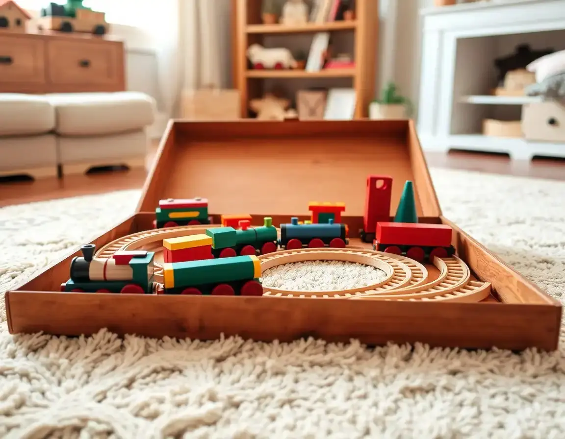 Holz Magnet Eisenbahn Set