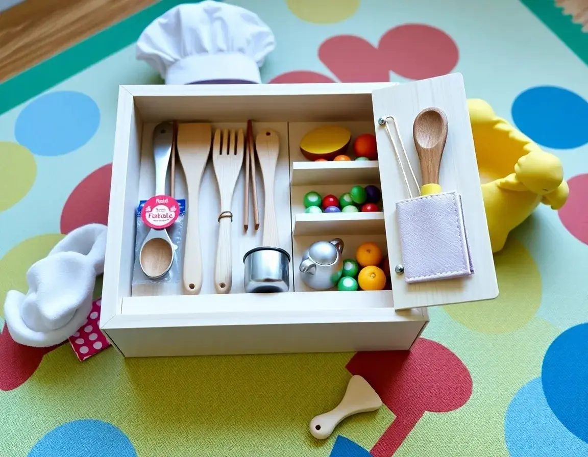 Kompaktes Holz Spielküchen Zubehör