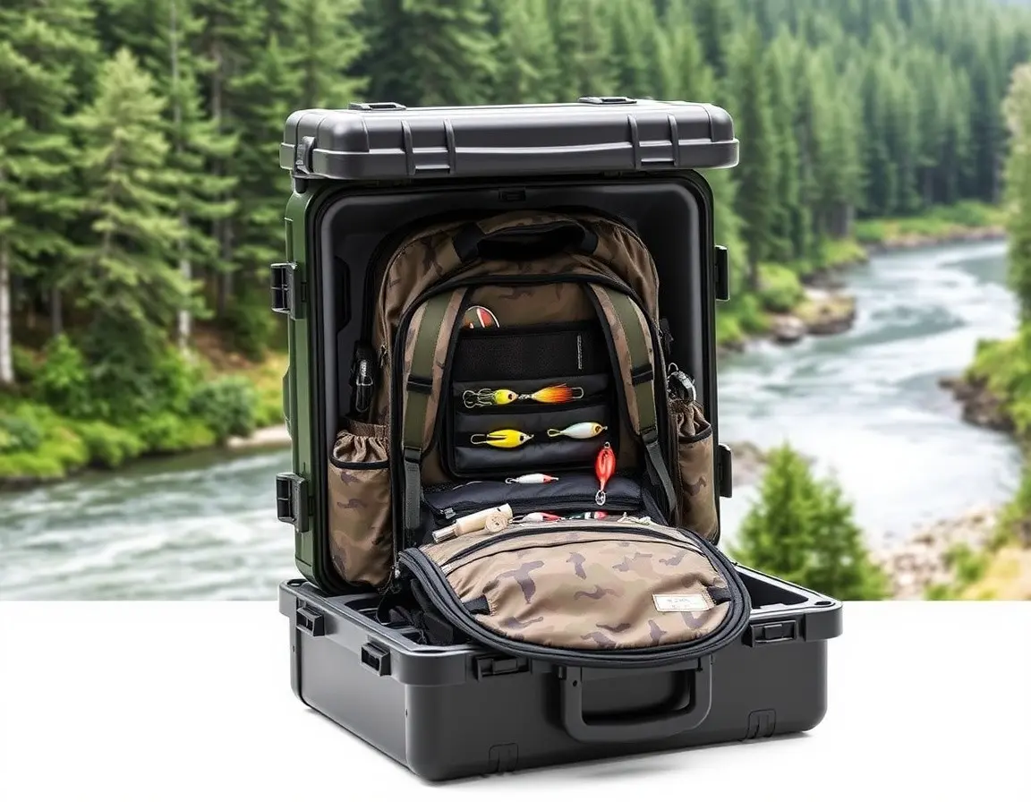 Großer Wasserdichter Angelrucksack