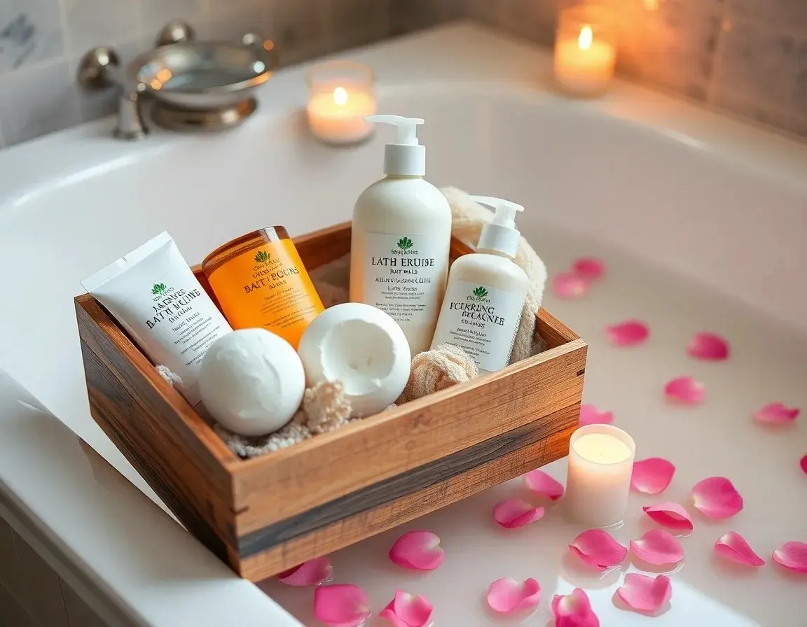 Bio-Badebomben und Körperlotion Set