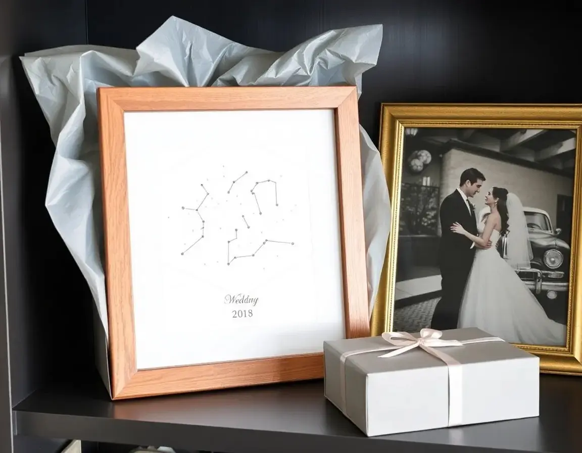 Gerahmter Sternkarten-Kunstdruck