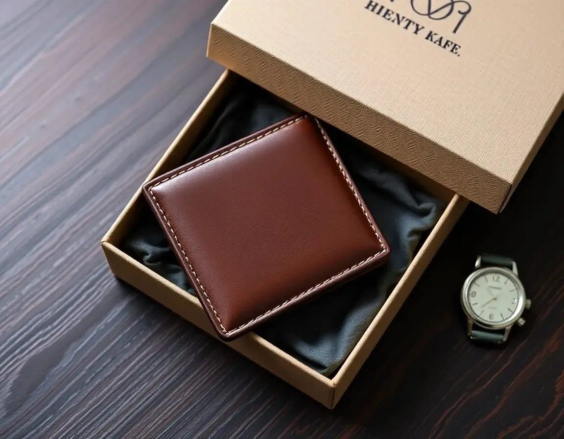 Leather Wallet with RFID Blocking