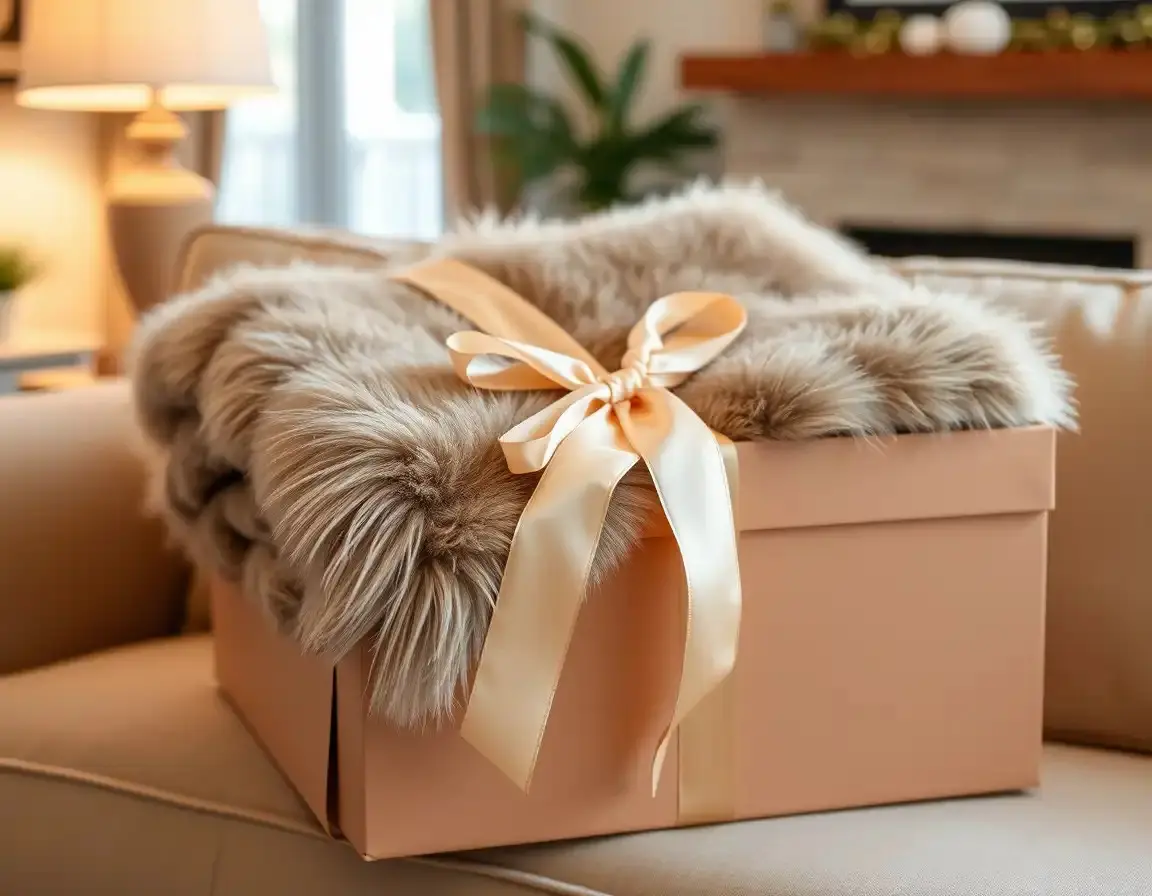 Plüschige Kuscheldecke