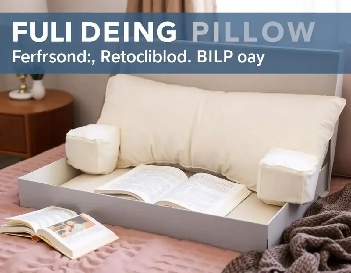 Plush Back Support Reading Pillow with Arms