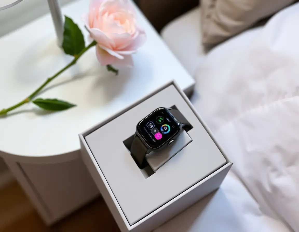 Elegante Damen-Smartwatch mit Gesundheitsmonitor