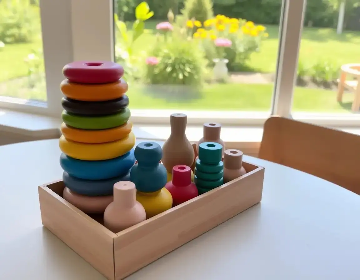 Montessori Holzstapelspielzeug