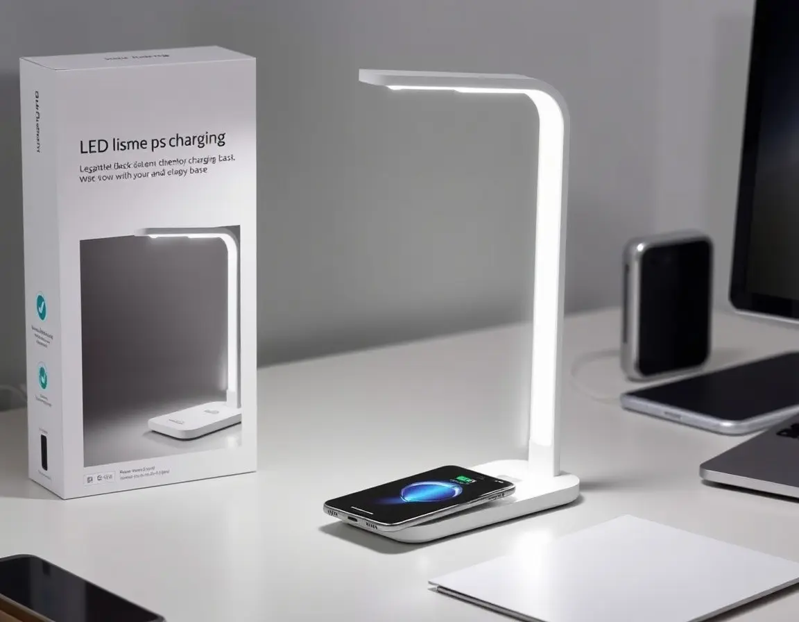 Moderne LED Schreibtischlampe mit Wireless Charger