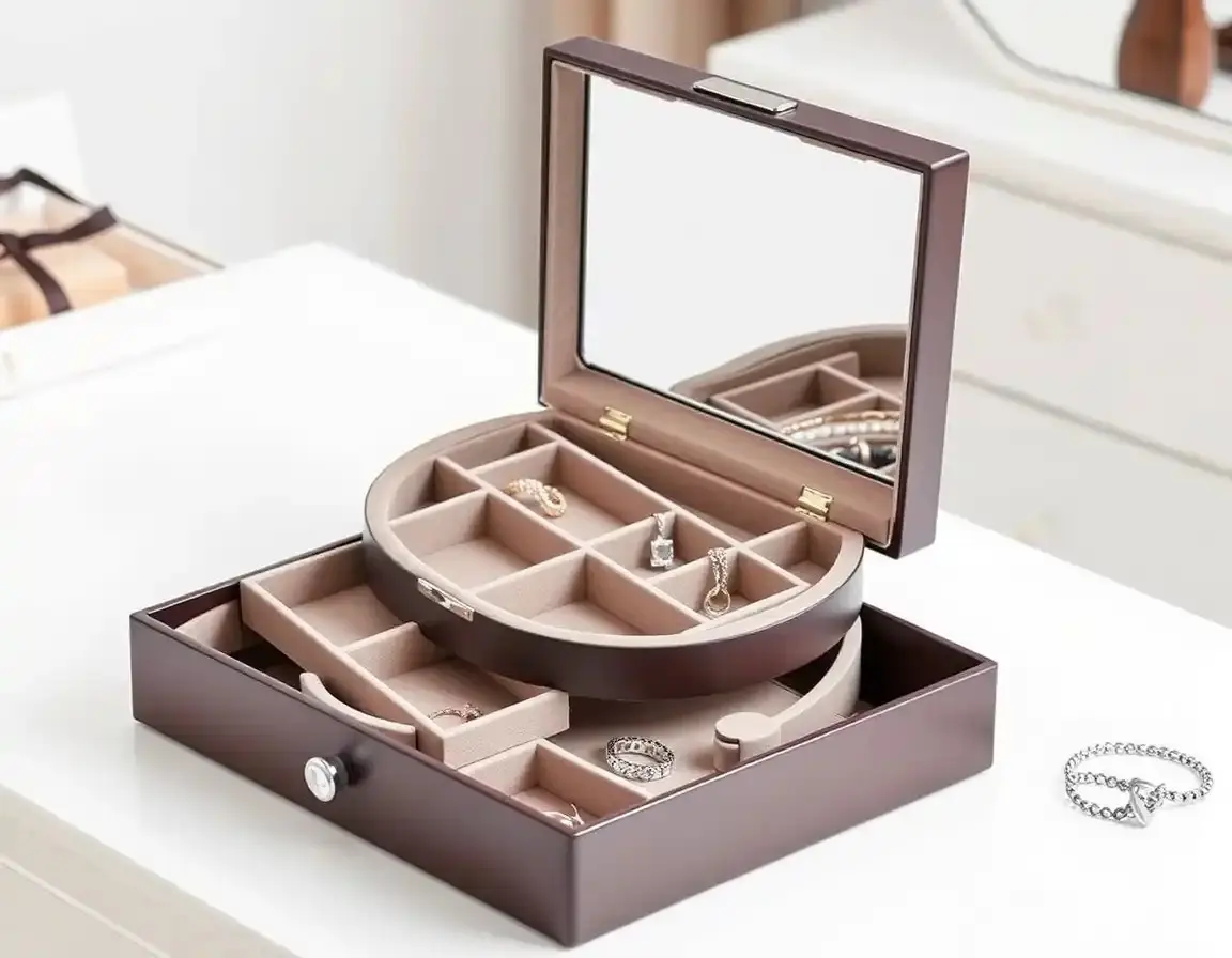 Drehbare moderne Schmuckaufbewahrungsbox