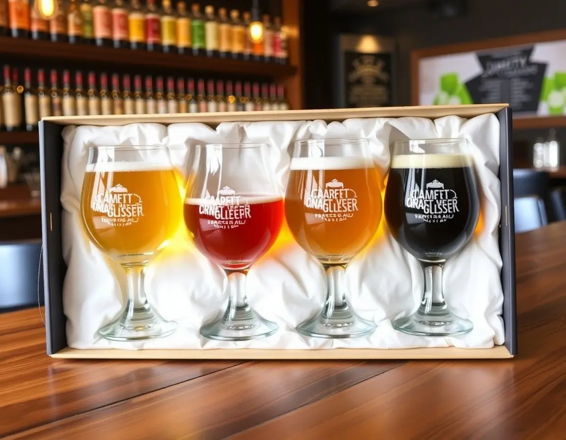 Premium Craft Beer Tasting Glasses Set