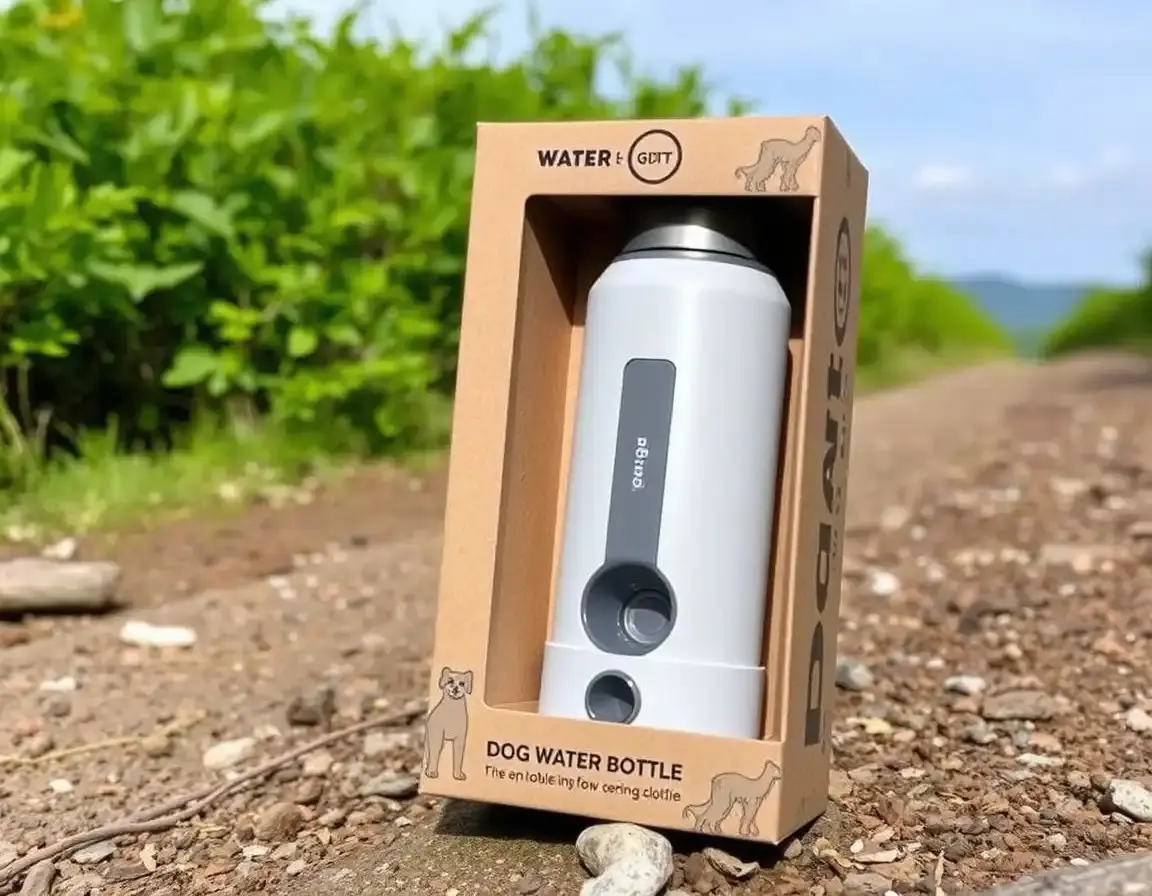 Tragbare Hundetrinkflasche mit Napf