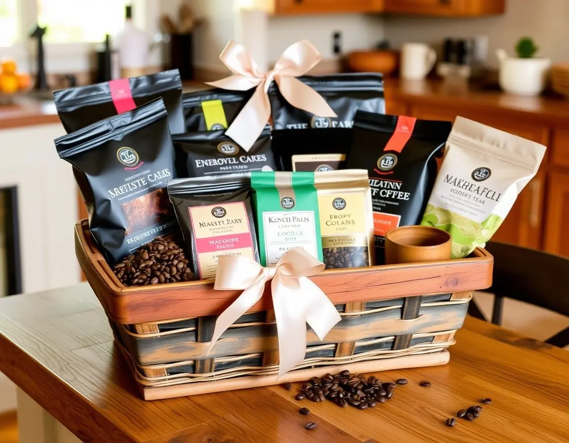 Luxuriöse Gourmet Kaffee- und Tee-Auswahl