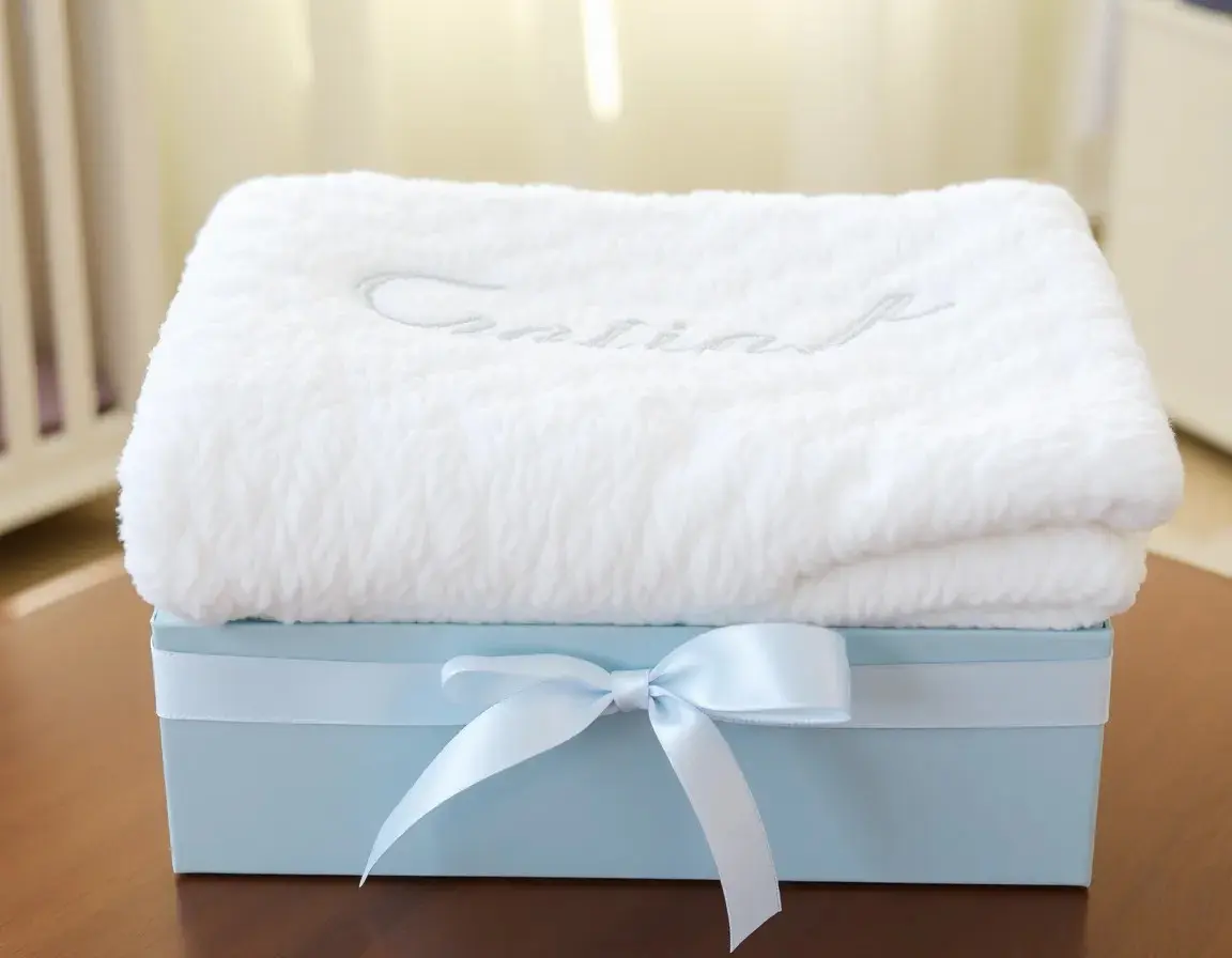 Personalisierte Babydecke mit Stickerei