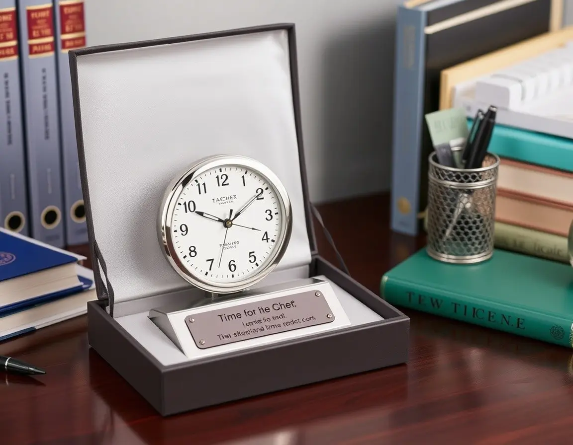 Personalisierte Schreibtischuhr