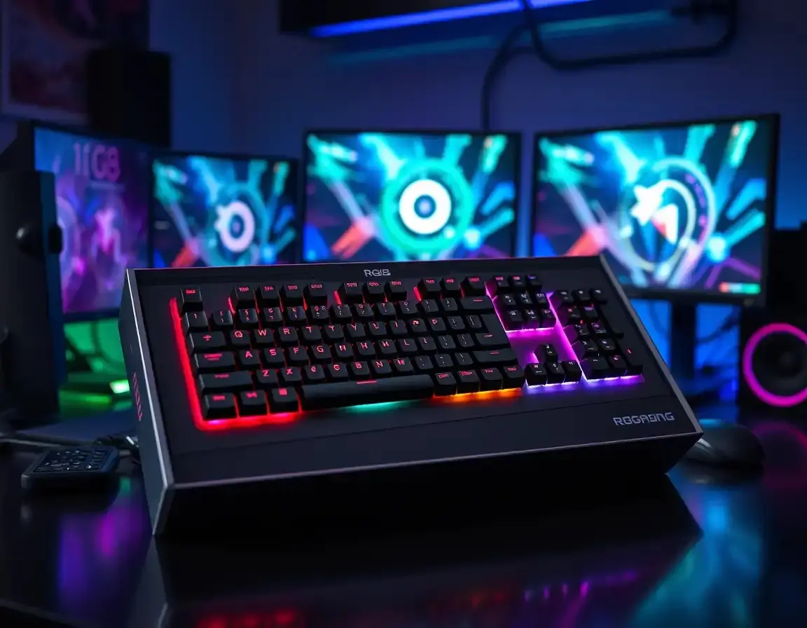 Ergonomische RGB Gaming Mechanische Tastatur