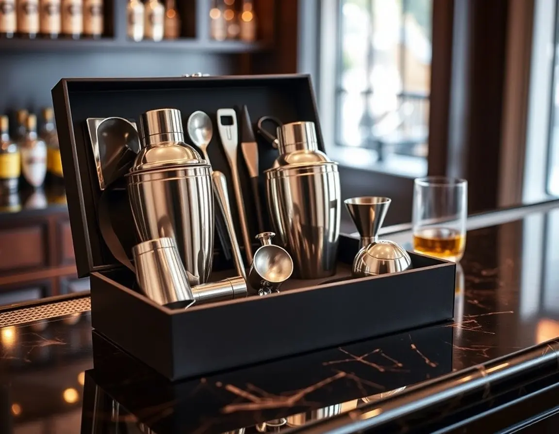 Edles Edelstahl Profi-Bar-Set