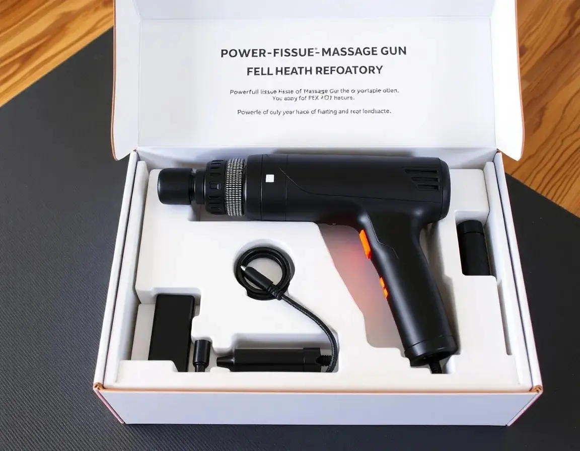 Massagepistole mit Tiefengewebe-Perkussion und Wärme