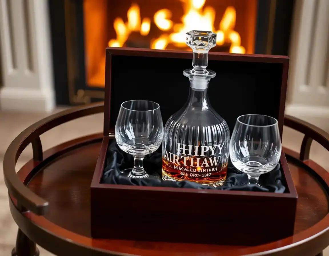Elegantes Whisky-Karaffen-Set mit Gläsern