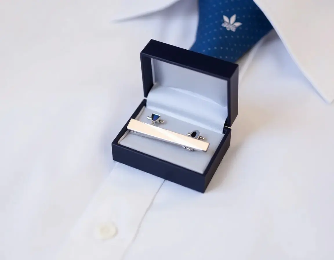 Stylish Tie Clip and Cufflinks Set
