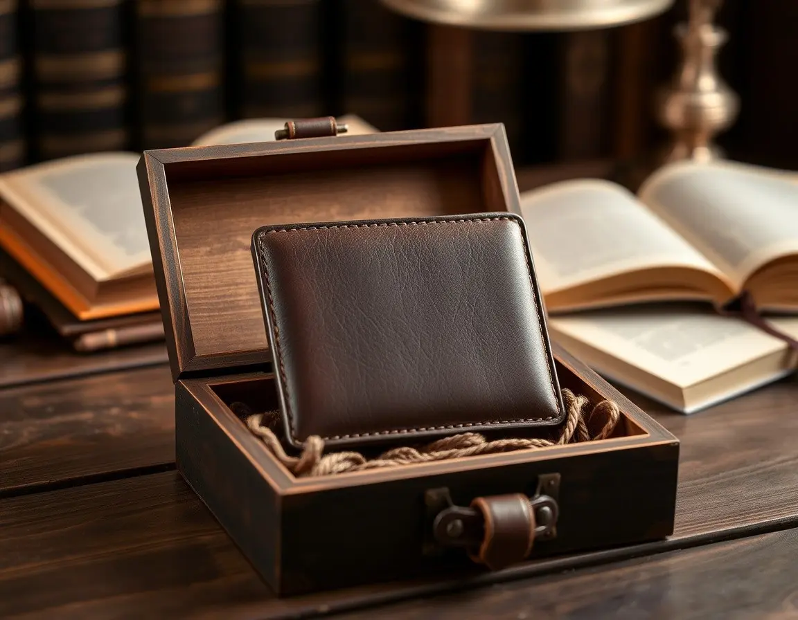 Brieftasche aus echtem Leder
